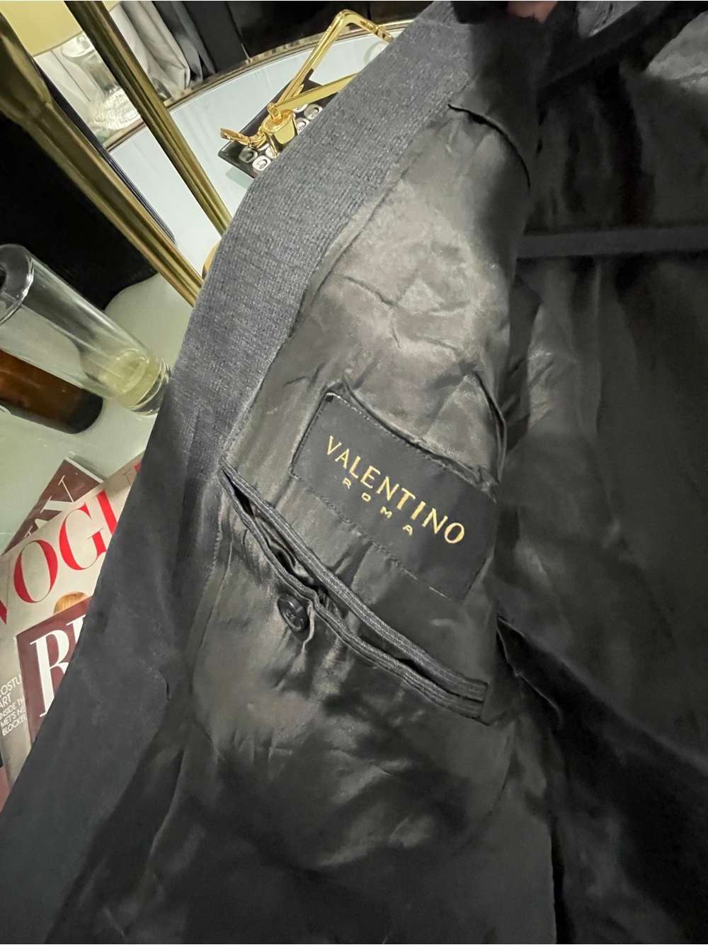 Valentino Black Men's Blazer with Subtle Lining